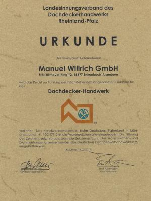 Zertifikat Innungsverband